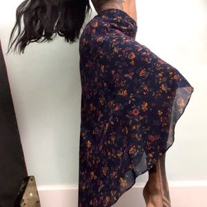 Madewell Floral Summer Waterfall Flowy Skirt